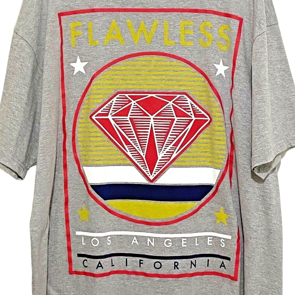 Eighty Eight Flawless Los Angeles California T-Shirt XXXL Gray Streetwear Casual